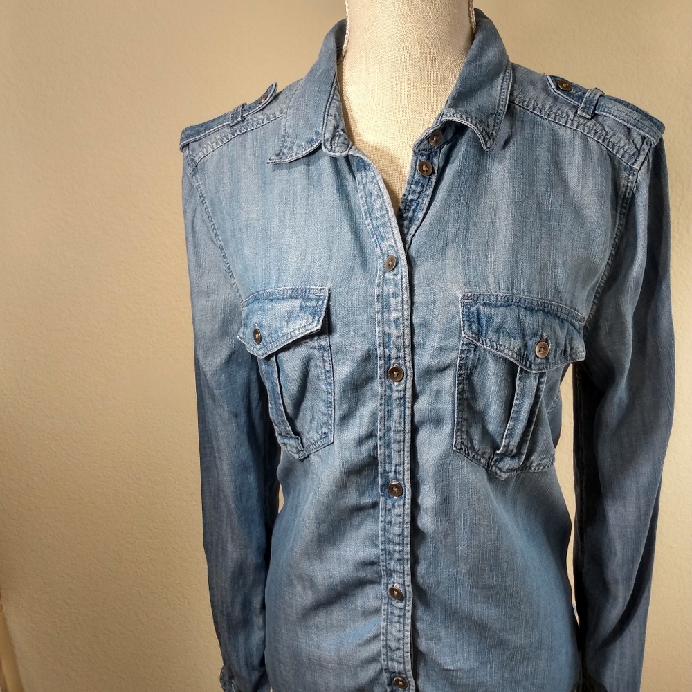 American Eagle Women's Boyfriend Jean Shirt